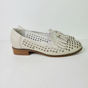 NWOT Mona Flying Perforated Wingtip Tassel Menswear Leather Oxford Loafers